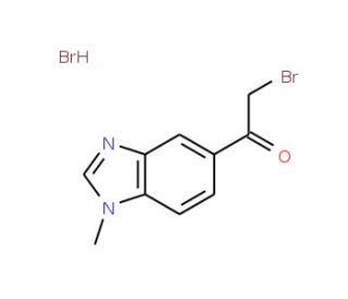 2-Bromo-1-(1-methyl-1H-benzimidazol-5-yl)ethan-1-one hydrobromide (CAS 944450-78-6) - chemical structure image