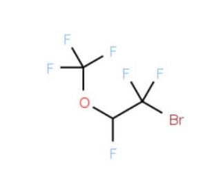 2-Bromo-1,2,2-trifluoroethyl trifluoromethyl ether (CAS 2356-55-0) - chemical structure image
