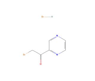 2-Bromo-1-(2-pyrazinyl) Ethanone Hydrobromide (CAS 126353-32-0) - chemical structure image