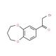 2-Bromo-1-(3,4-dihydro-2H-1,5-benzodioxepin-7-yl)ethan-1-one (CAS 35970-34-4) - chemical structure image