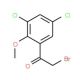 2-Bromo-1-(3,5-dichloro-2-methoxyphenyl)ethanone (CAS 683274-78-4) - chemical structure image