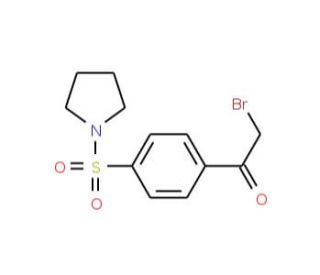 2-Bromo-1-[4-(1-pyrrolidinylsulfonyl)phenyl] ethanone (CAS 58722-38-6) - chemical structure image