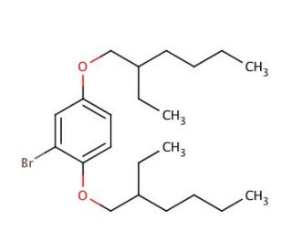 2-Bromo-1,4-bis(2-ethylhexyloxy)benzene (CAS 241486-87-3) - chemical structure image