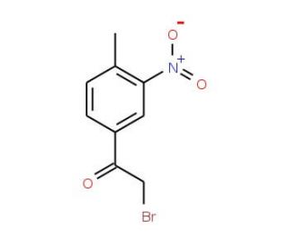2-Bromo-1-(4-methyl-3-nitro-phenyl)-ethanone (CAS 22019-50-7) - chemical structure image