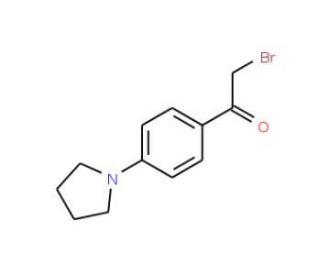 2-Bromo-1-(4-pyrrolidin-1-ylphenyl)ethan-1-one, 4-(Pyrrolidin-1-yl)phenacyl bromide (CAS 216144-18-2) - chemical structure im