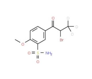 2-Bromo-1-(4&prime;-methoxy-3&prime;-sulfonamidophenyl)-1-propanone-methyl-d3 - chemical structure image