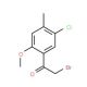 2-Bromo-1-(5-chloro-2-methoxy-4-methyl-phenyl) ethanone - chemical structure image