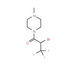 2-bromo-3,3,3-trifluoro-1-(4-methylpiperazin-1-yl)propan-1-one (CAS 1031927-96-4) - chemical structure image