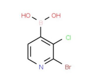 2-Bromo-3-chloropyridine-4-boronic acid (CAS 1003043-31-9) - chemical structure image