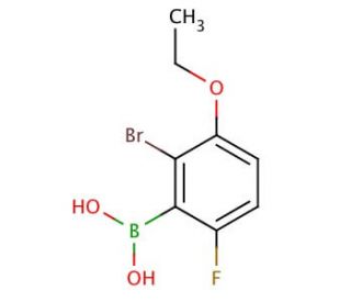 2-Bromo-3-ethoxy-6-fluorophenylboronic acid (CAS 849052-19-3) - chemical structure image