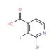 2-Bromo-3-iodo-isonicotinic acid (CAS 848243-29-8) - chemical structure image