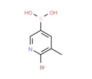 2-Bromo-3-methylpyridine-5-boronic acid (CAS 1003043-34-2) - chemical structure image