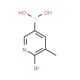 2-Bromo-3-methylpyridine-5-boronic acid (CAS 1003043-34-2) - chemical structure image