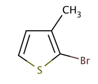 2-Bromo-3-methylthiophene (CAS 14282-76-9) - chemical structure image
