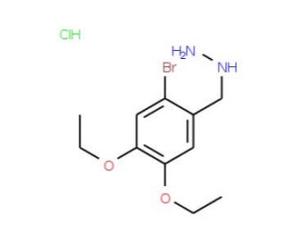(2-bromo-4,5-diethoxybenzyl)hydrazine hydrochloride (CAS 926199-79-3) - chemical structure image