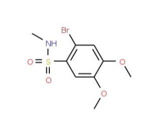 2-bromo-4,5-dimethoxy-N-methylbenzenesulfonamide - chemical structure image