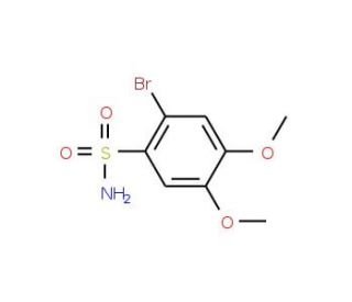2-bromo-4,5-dimethoxybenzenesulfonamide (CAS 56948-10-8) - chemical structure image
