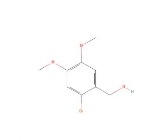 2-Bromo-4,5-dimethoxybenzyl Alcohol (CAS 54370-00-2) - chemical structure image