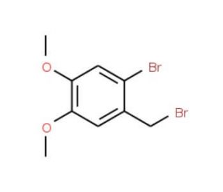 2-Bromo-4,5-dimethoxybenzyl bromide (CAS 53207-00-4) - chemical structure image