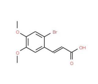 2-Bromo-4,5-dimethoxycinnamic acid (CAS 151539-52-5) - chemical structure image