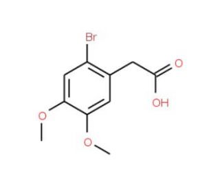 2-Bromo-4,5-dimethoxyphenylacetic acid (CAS 4697-62-5) - chemical structure image