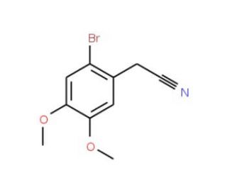 2-Bromo-4,5-dimethoxyphenylacetonitrile (CAS 51655-39-1) - chemical structure image