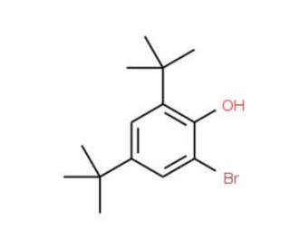 2-bromo-4,6-di(tert-butyl)phenol (CAS 20834-61-1) - chemical structure image