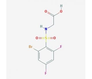 {[(2-bromo-4,6-difluorophenyl)sulfonyl]amino}acetic acid - chemical structure image