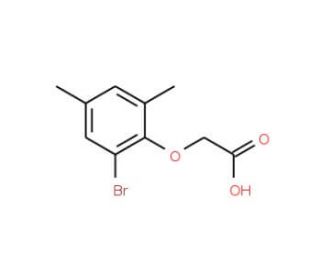 (2-bromo-4,6-dimethylphenoxy)acetic acid (CAS 38206-98-3) - chemical structure image