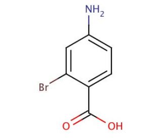 2-Bromo-4-aminobenzoic Acid (CAS 2486-52-4) - chemical structure image