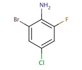 2-Bromo-4-chloro-6-fluoroaniline (CAS 195191-47-0) - chemical structure image