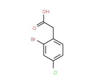 2-Bromo-4-chlorophenylacetic acid (CAS 52864-56-9) - chemical structure image