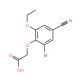 (2-bromo-4-cyano-6-ethoxyphenoxy)acetic acid - chemical structure image