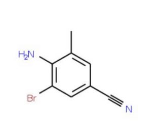 2-Bromo-4-cyano-6-methylaniline - chemical structure image