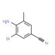 2-Bromo-4-cyano-6-methylaniline - chemical structure image