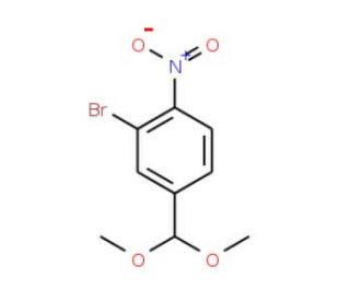 2-Bromo-4-dimethoxymethyl-nitrobenzene (CAS 929095-57-8) - chemical structure image