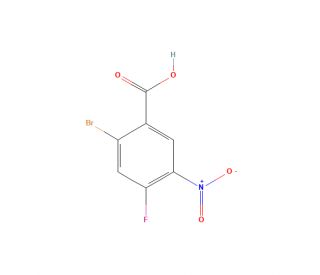 2-Bromo-4-fluoro-5-nitrobenzoic Acid (CAS 1036389-83-9) - chemical structure image