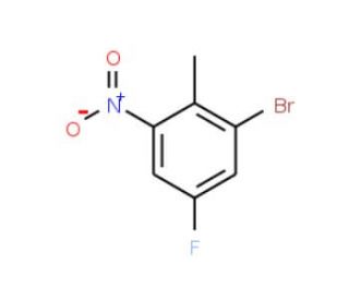 2-Bromo-4-fluoro-6-nitrotoluene (CAS 502496-33-5) - chemical structure image