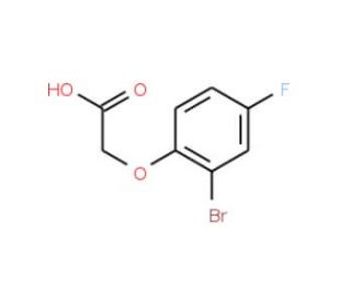 (2-Bromo-4-fluoro-phenoxy)-acetic acid (CAS 399-40-6) - chemical structure image