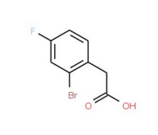 2-Bromo-4-fluorophenylacetic acid (CAS 61150-59-2) - chemical structure image