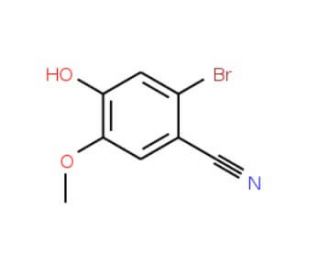 2-Bromo-4-hydroxy-5-methoxy-benzonitrile - chemical structure image