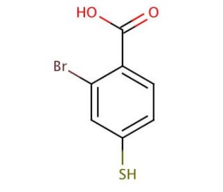 2-Bromo-4-mercaptobenzoic Acid (CAS 7041-50-1) - chemical structure image
