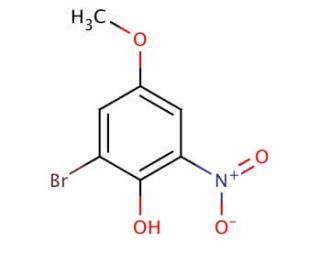 2-Bromo-4-methoxy-6-nitrophenol (CAS 115929-59-4) - chemical structure image