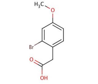 2-Bromo-4-methoxyphenylacetic acid (CAS 66916-99-2) - chemical structure image