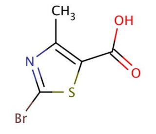 2-Bromo-4-methylthiazole-5-carboxylic acid (CAS 40003-41-6) - chemical structure image