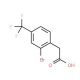 2-Bromo-4-(trifluoromethyl)phenylacetic acid (CAS 518070-15-0) - chemical structure image