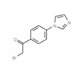 2-Bromo-4′-(imidazol-1-yl)acetophenone (CAS 110668-69-4) - chemical structure image