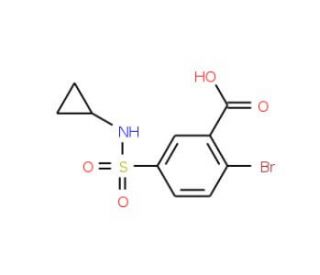 2-bromo-5-[(cyclopropylamino)sulfonyl]benzoic acid (CAS 852933-48-3) - chemical structure image