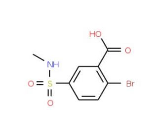 2-bromo-5-[(methylamino)sulfonyl]benzoic acid - chemical structure image
