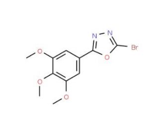2-bromo-5-(3,4,5-trimethoxyphenyl)-1,3,4-oxadiazole - chemical structure image